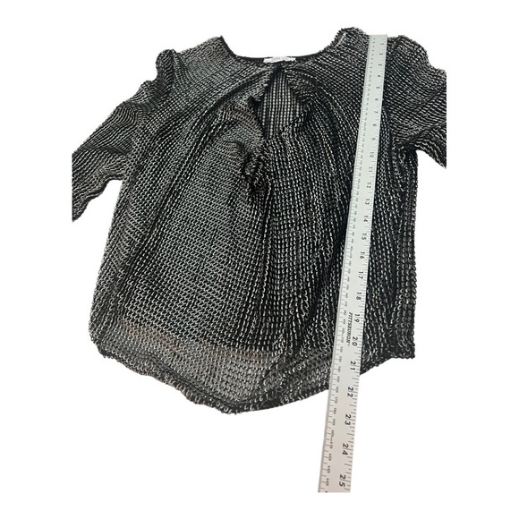 ZARA Metallic textured knit Long Sleeve Top M - Picture 10 of 13